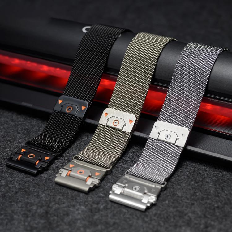 Titan Head Connector Milanese Magnetic Stainless Steel Watch Band, 20mm, 22mm