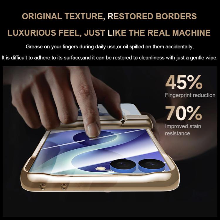 Electroplating Transparent Hinge Holder Magnetic Phone Case, For Galaxy Z Flip8 5G