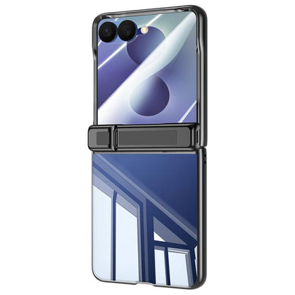 Electroplating Transparent Hinge Holder Phone Case, For Galaxy Z Flip8 5G