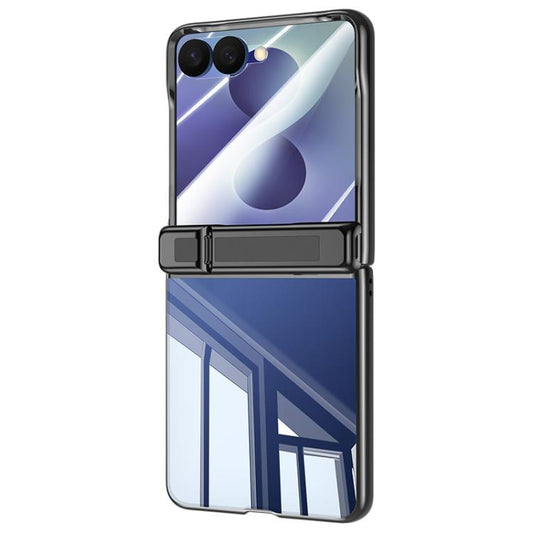 Electroplating Transparent Hinge Holder Phone Case, For Galaxy Z Flip8 5G