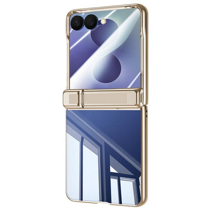 Electroplating Transparent Hinge Holder Phone Case, For Galaxy Z Flip8 5G