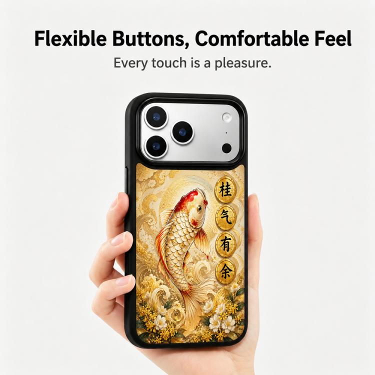 Gold Series PC Silicone Magnetic Phone Case, For iPhone 17 Pro Max, For iPhone 17 Pro