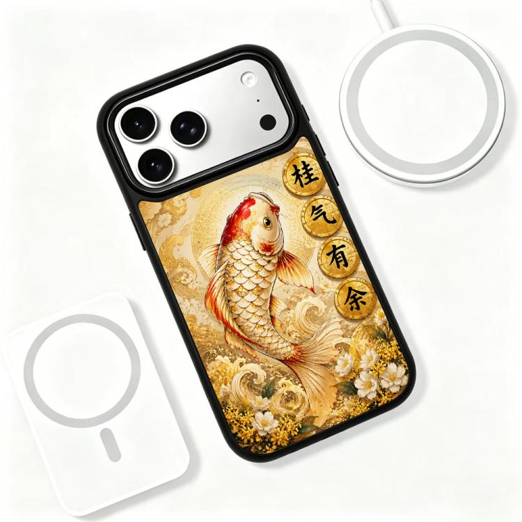 Gold Series PC Silicone Magnetic Phone Case, For iPhone 17 Pro Max, For iPhone 17 Pro