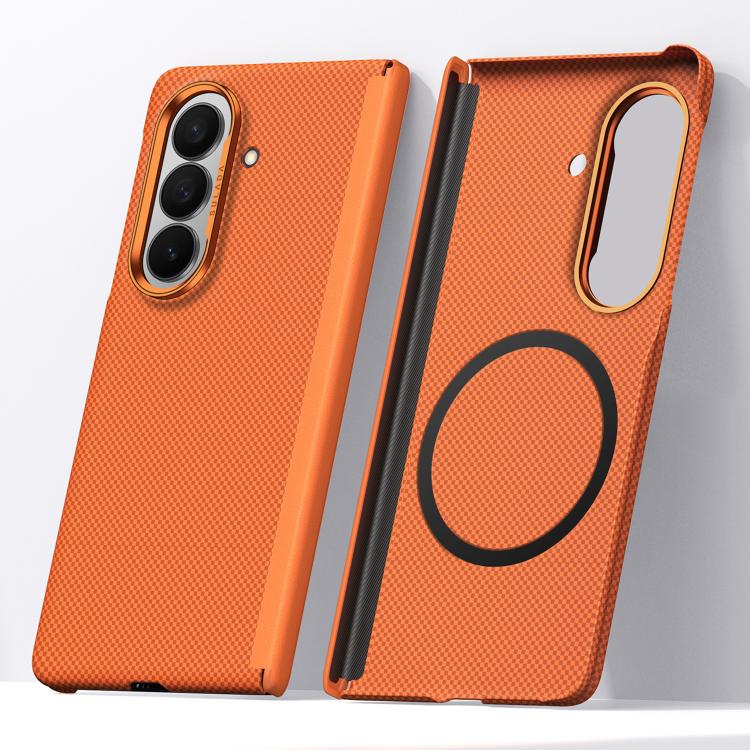 SULADA Kevlar Grid Patterned Skin Feel Magnetic Phone Case, For Galaxy Z Fold8 Ultra 5G, For Galaxy Z Fold7 5G