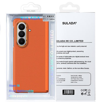 SULADA Kevlar Grid Patterned Skin Feel Magnetic Phone Case, For Galaxy Z Fold8 Ultra 5G, For Galaxy Z Fold7 5G