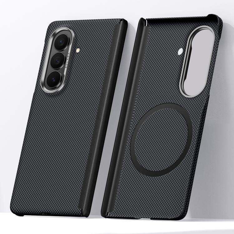 SULADA Kevlar Grid Patterned Skin Feel Magnetic Phone Case, For Galaxy Z Fold8 Ultra 5G, For Galaxy Z Fold7 5G