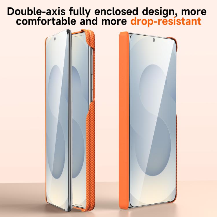 SULADA Kevlar Grid Patterned Skin Feel Rotation Magnetic Holder Phone Case, For Galaxy Z Fold8 Ultra 5G, For Galaxy Z Fold7 5G