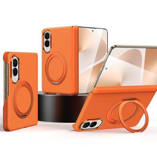 SULADA Kevlar Grid Patterned Skin Feel Rotation Magnetic Holder Phone Case, For Galaxy Z Fold8 5G, For Galaxy Z Fold8 Ultra 5G, For Galaxy Z Fold7 5G
