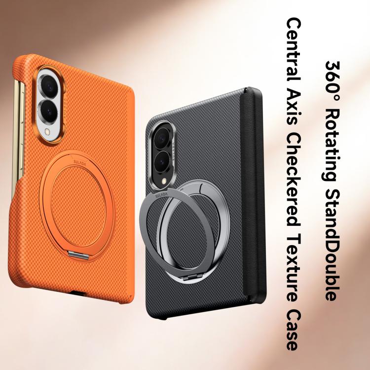SULADA Kevlar Grid Patterned Skin Feel Rotation Magnetic Holder Phone Case, For Galaxy Z Fold8 5G, For Galaxy Z Fold8 Ultra 5G, For Galaxy Z Fold7 5G