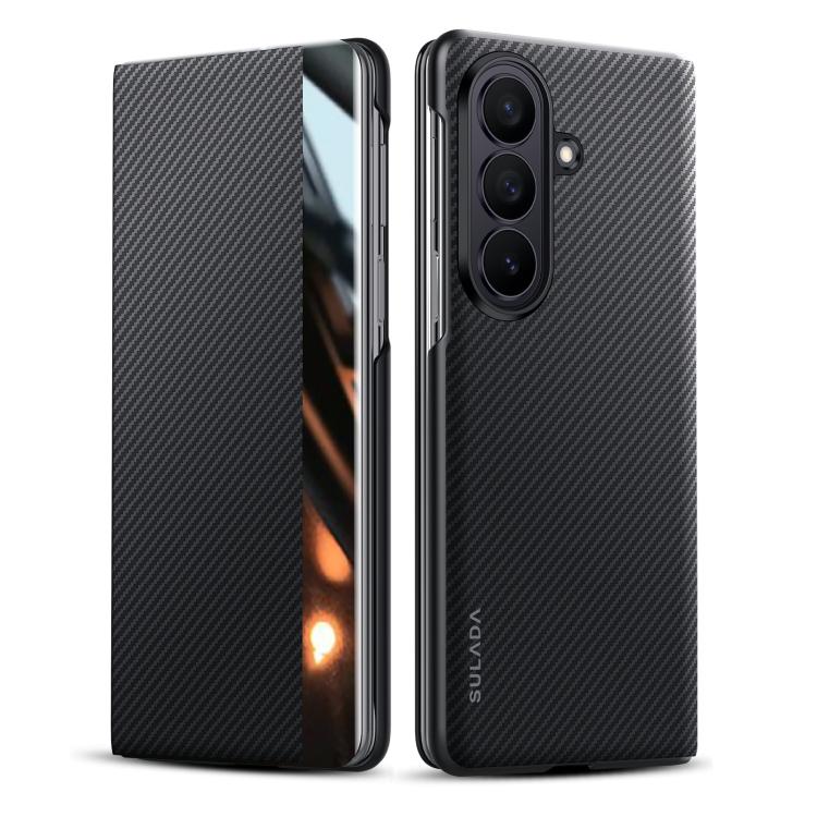 SULADA Kevlar 600D Texture Smart Window Leather Phone Case, For Galaxy Z Fold8 Ultra 5G