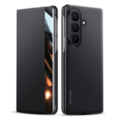 SULADA Kevlar 600D Texture Smart Window Leather Phone Case, For Galaxy Z Fold8 Ultra 5G