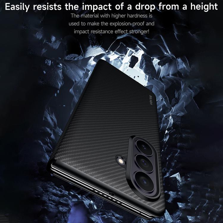 SULADA Kevlar 600D Texture Smart Window Leather Phone Case, For Galaxy Z Fold8 Ultra 5G