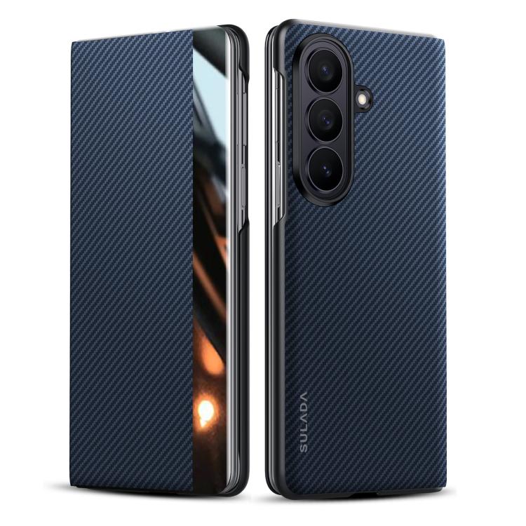 SULADA Kevlar 600D Texture Smart Window Leather Phone Case, For Galaxy Z Fold8 Ultra 5G