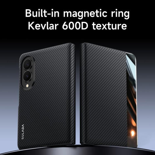 SULADA Kevlar 600D Texture Smart Window Leather Phone Case, For Galaxy Z Fold8 5G, For Galaxy Z Fold8 Ultra 5G