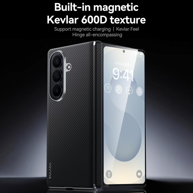 SULADA 600D Kevlar Texture PC Shockproof Phone Case, For Galaxy Z Fold8 Ultra 5G