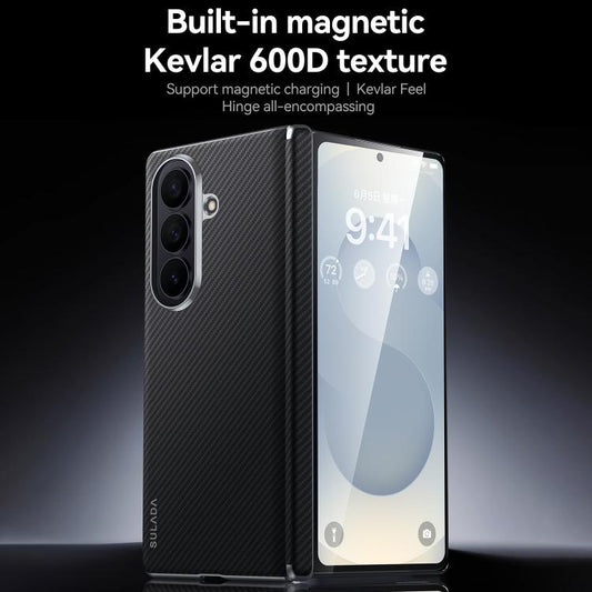 SULADA 600D Kevlar Texture PC Shockproof Phone Case, For Galaxy Z Fold8 Ultra 5G