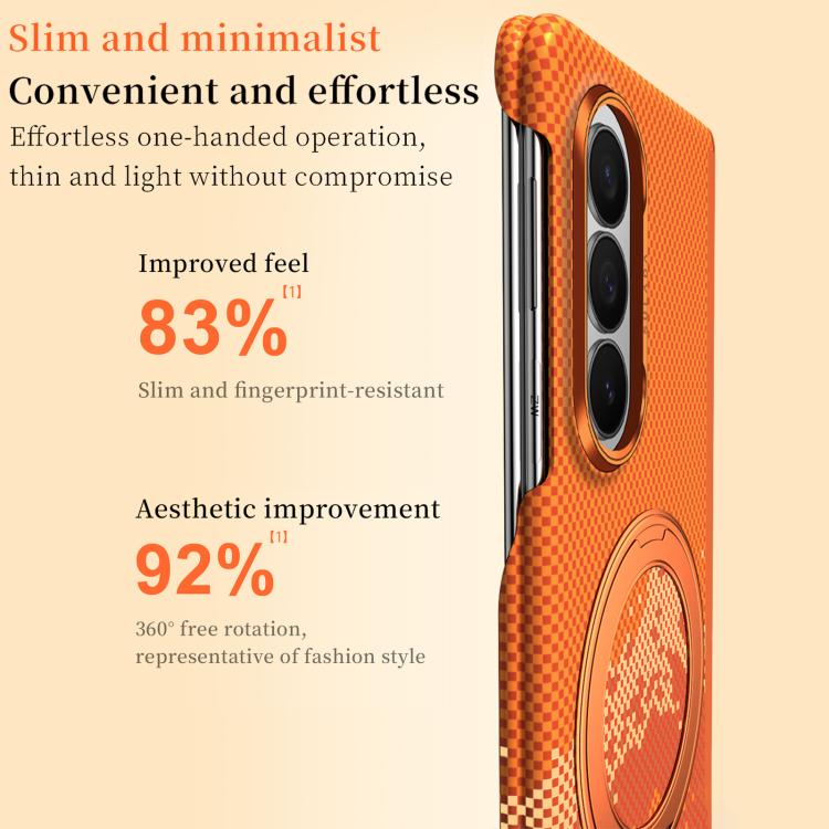 SULADA Kevlar Pixel Grid Texture Rotation Magnetic Holder Phone Case, For Galaxy Z Fold8 Ultra 5G, For Galaxy Z Fold7 5G