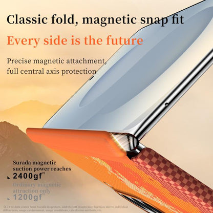 SULADA Kevlar Pixel Grid Texture Magnetic Phone Case, For Galaxy Z Fold8 Ultra 5G, For Galaxy Z Fold7 5G