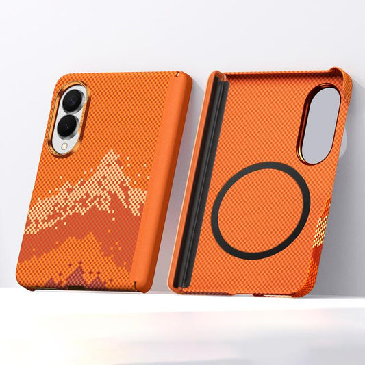 SULADA Kevlar Pixel Grid Texture Magnetic Phone Case, For Galaxy Z Fold8 5G, For Galaxy Z Fold8 Ultra 5G, For Galaxy Z Fold7 5G
