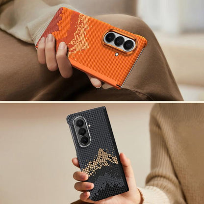 SULADA Kevlar Pixel Grid Texture Skin Feel Phone Case, For Galaxy Z Fold8 Ultra 5G, For Galaxy Z Fold7 5G