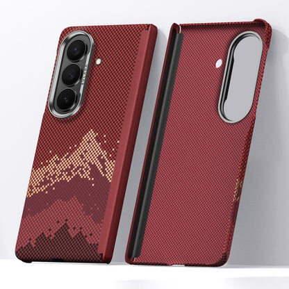 SULADA Kevlar Pixel Grid Texture Skin Feel Phone Case, For Galaxy Z Fold8 Ultra 5G, For Galaxy Z Fold7 5G