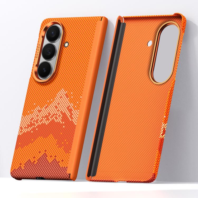SULADA Kevlar Pixel Grid Texture Skin Feel Phone Case, For Galaxy Z Fold8 Ultra 5G, For Galaxy Z Fold7 5G