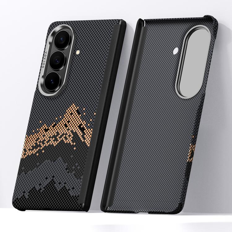 SULADA Kevlar Pixel Grid Texture Skin Feel Phone Case, For Galaxy Z Fold8 Ultra 5G, For Galaxy Z Fold7 5G