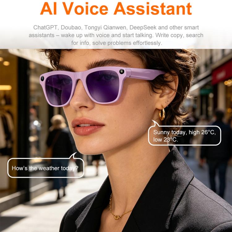 XK One Pro Smart AI Translation Glasses with 8MP HD Camera, Video Recording, WiFi Transmission, Al Smart Voice Assistant, 8MP Camera