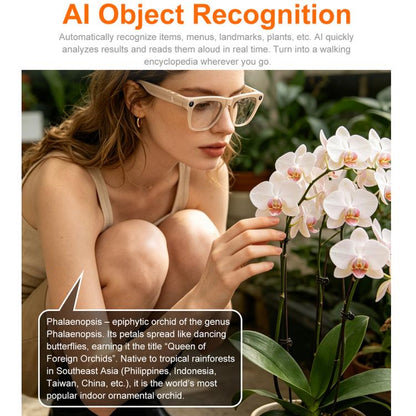 XK One Pro Smart AI Translation Glasses with 8MP HD Camera, Video Recording, WiFi Transmission, Al Smart Voice Assistant, 8MP Camera