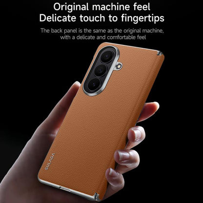 SULADA Frameless Top Layer Cowhide Leather PC Phone Case, For Galaxy Z Fold8 Ultra 5G