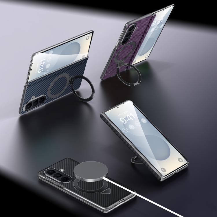 SULADA Kevlar Texture MagSafe Magnetic Holder Phone Case, For Galaxy Z Fold8 Ultra 5G
