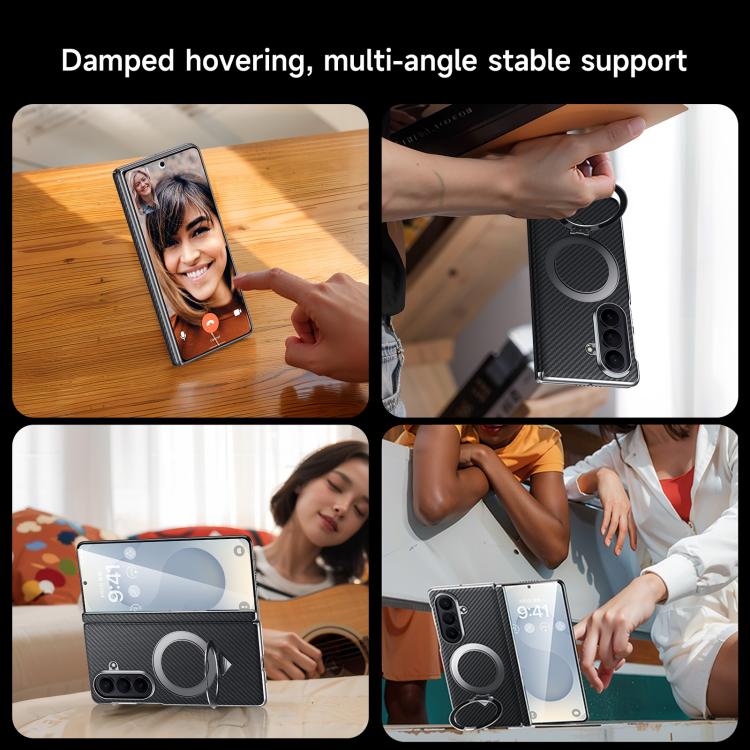 SULADA Kevlar Texture MagSafe Magnetic Holder Phone Case, For Galaxy Z Fold8 Ultra 5G