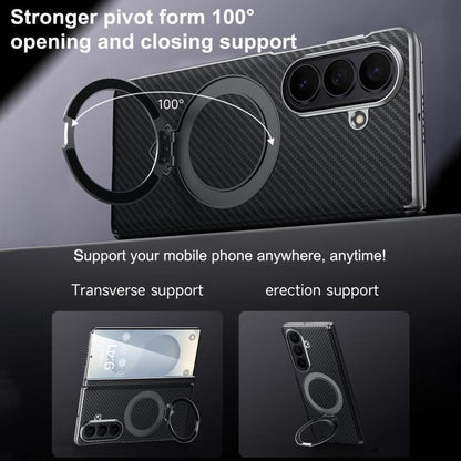 SULADA Kevlar Texture MagSafe Magnetic Holder Phone Case, For Galaxy Z Fold8 Ultra 5G