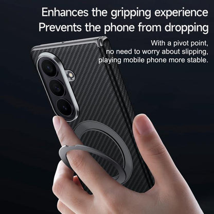 SULADA Kevlar Texture MagSafe Magnetic Holder Phone Case, For Galaxy Z Fold8 Ultra 5G