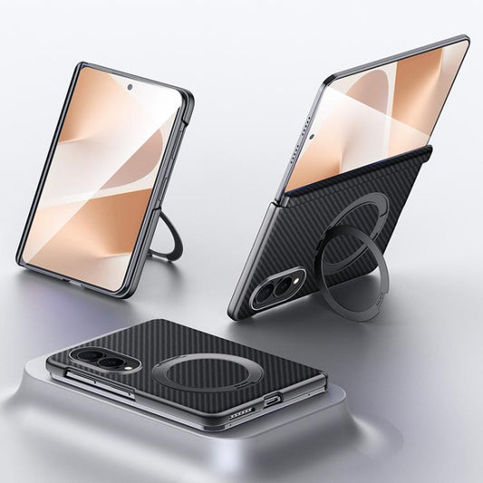 SULADA Kevlar Texture MagSafe Magnetic Holder Phone Case, For Galaxy Z Fold8 5G, For Galaxy Z Fold8 Ultra 5G