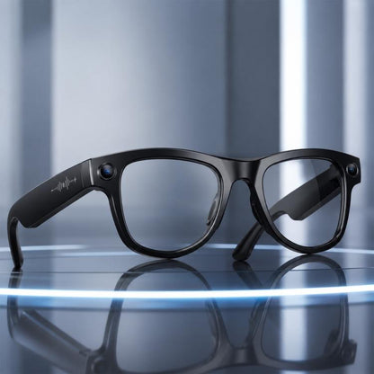 M02X Pro Max Smart AI Glasses with 8MP HD Camera, Video Recording WiFi Transmission Al Smart Voice Assistant, Sunglasses + Anti Blue Light Lens, Gradient Lenses
