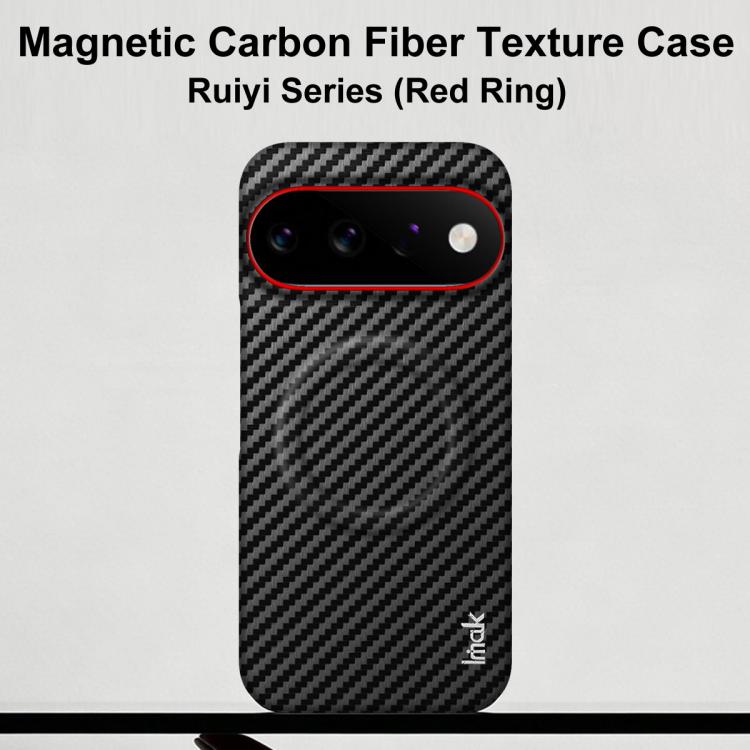 imak Ruiyi Series Red Ring Carbon Fiber Texture Magnetic Phone Case, For Google Pixel 11 Pro XL, For Google Pixel 11 / Pixel 11 Pro