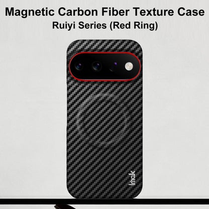 imak Ruiyi Series Red Ring Carbon Fiber Texture Magnetic Phone Case, For Google Pixel 11 Pro XL, For Google Pixel 11 / Pixel 11 Pro