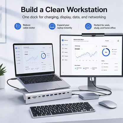 BYL-2601 Multifunctional 11-in-1 Laptop Stand Docking Station