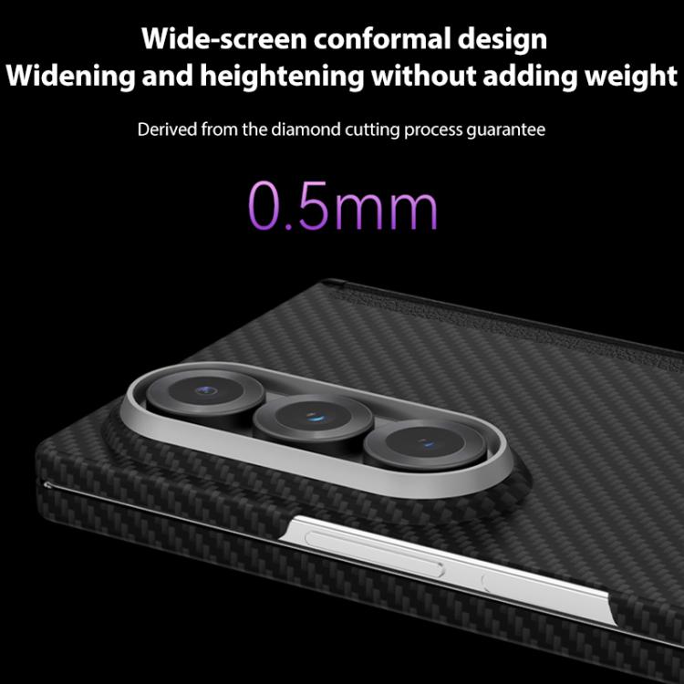 600D Fine Texture Series Carbon Fiber Dual-Center Magnetic Phone Case, For Galaxy Z Fold8 Ultra 5G