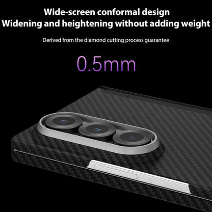 600D Fine Texture Series Carbon Fiber Dual-Center Magnetic Phone Case, For Galaxy Z Fold8 Ultra 5G