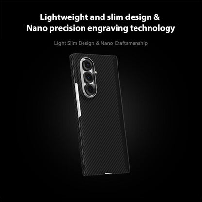 600D Fine Texture Series Carbon Fiber Dual-Center Magnetic Phone Case, For Galaxy Z Fold8 Ultra 5G