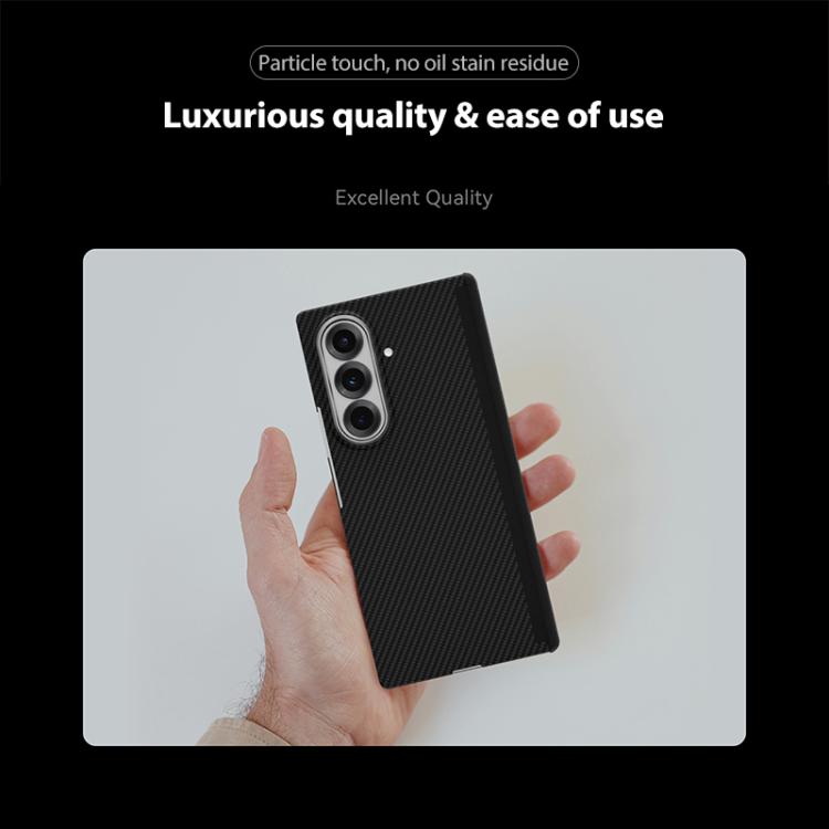 600D Fine Texture Series Carbon Fiber Dual-Center Magnetic Phone Case, For Galaxy Z Fold8 Ultra 5G