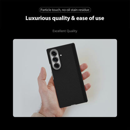 600D Fine Texture Series Carbon Fiber Dual-Center Magnetic Phone Case, For Galaxy Z Fold8 Ultra 5G