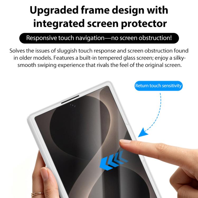 Integrated Vegan Leather Central Magnetic Phone Case, For Galaxy Z Fold8 5G, For Galaxy Z Flip8 5G
