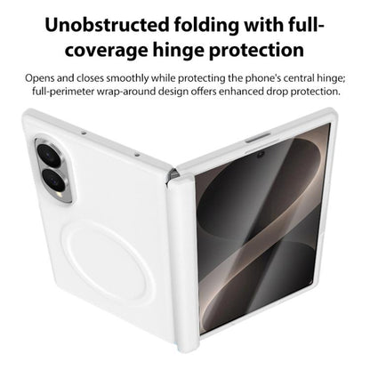 Integrated Vegan Leather Central Magnetic Phone Case, For Galaxy Z Fold8 5G, For Galaxy Z Flip8 5G