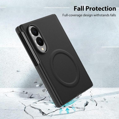 Integrated Vegan Leather Central Magnetic Phone Case, For Galaxy Z Fold8 5G, For Galaxy Z Flip8 5G