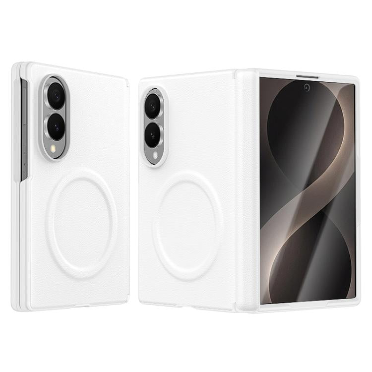 Integrated Vegan Leather Central Magnetic Phone Case, For Galaxy Z Fold8 5G, For Galaxy Z Flip8 5G