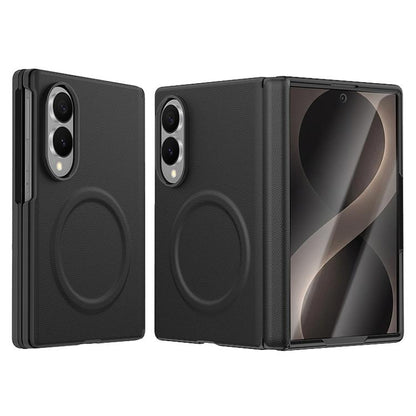 Integrated Vegan Leather Central Magnetic Phone Case, For Galaxy Z Fold8 5G, For Galaxy Z Flip8 5G