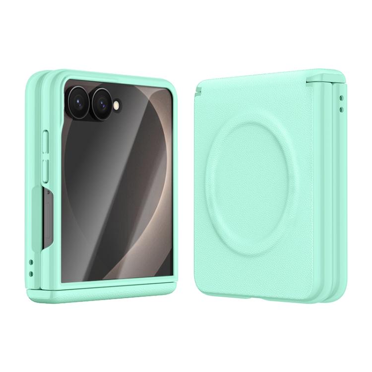Integrated Vegan Leather Central Magnetic Phone Case, For Galaxy Z Fold8 5G, For Galaxy Z Flip8 5G